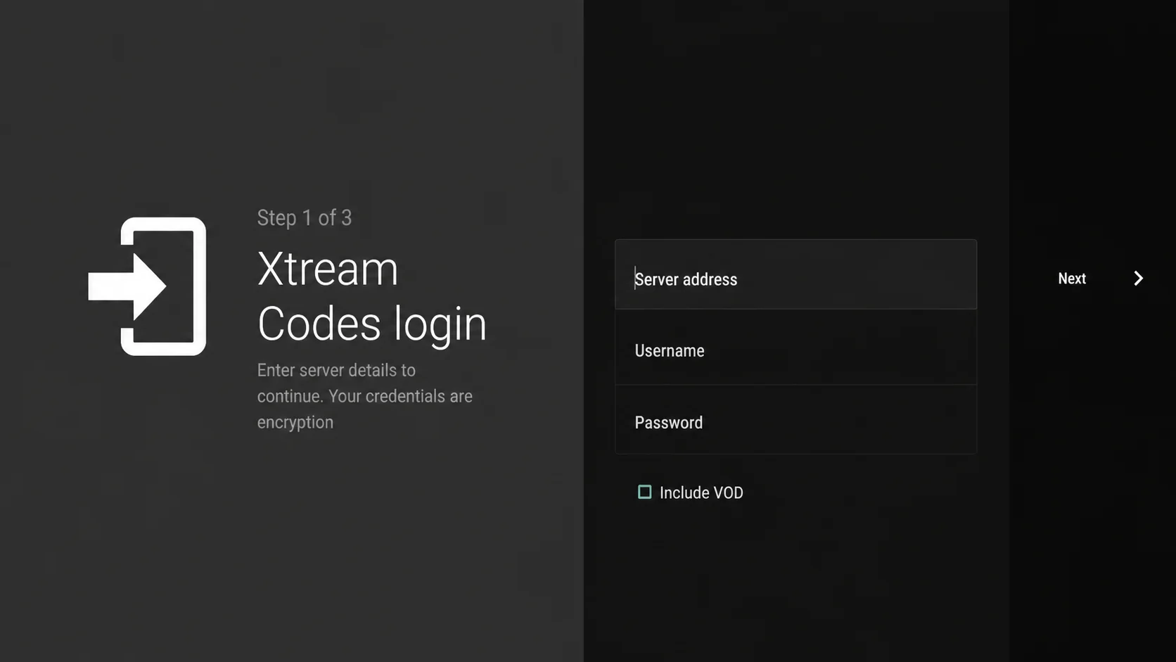 Xtream Codes API in TiviMate wählen