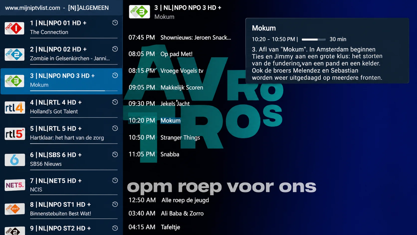 Sender auswählen und auf Android TV Box streamen