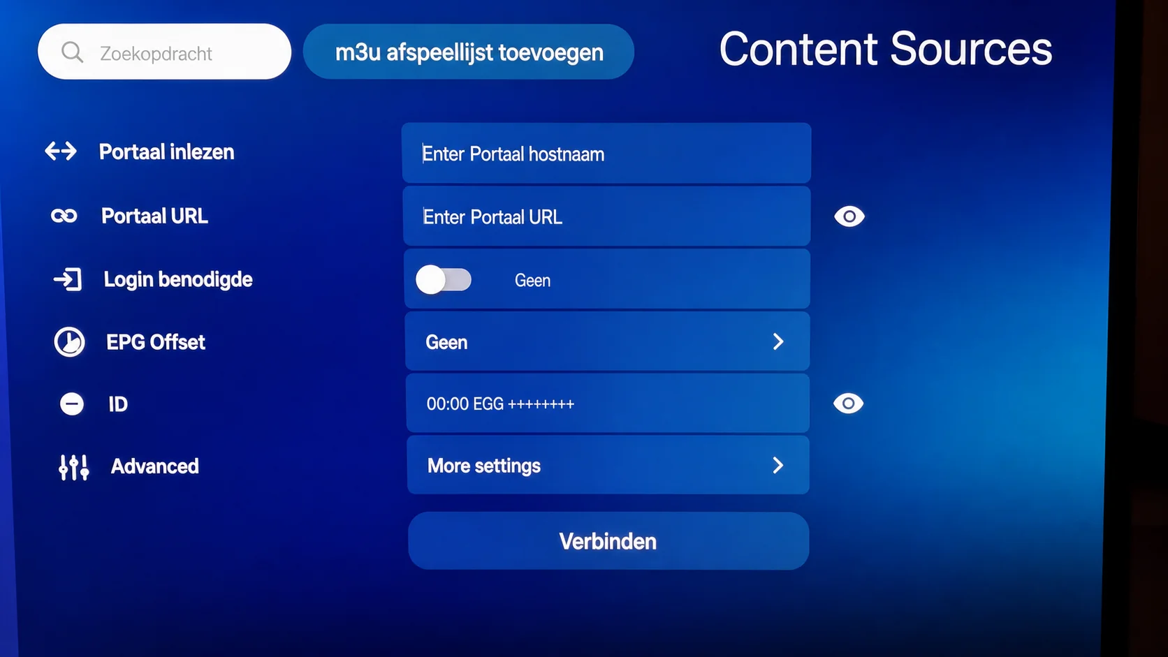 Zugangsdaten in MyTVOnline 3 eingeben und verbinden